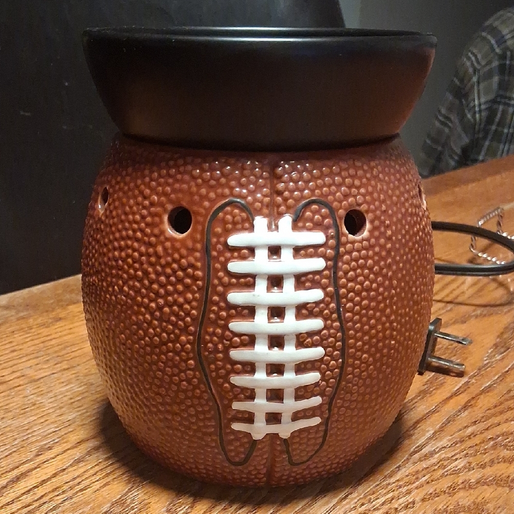Scentsy Football Wax Warmer - Brown and Black